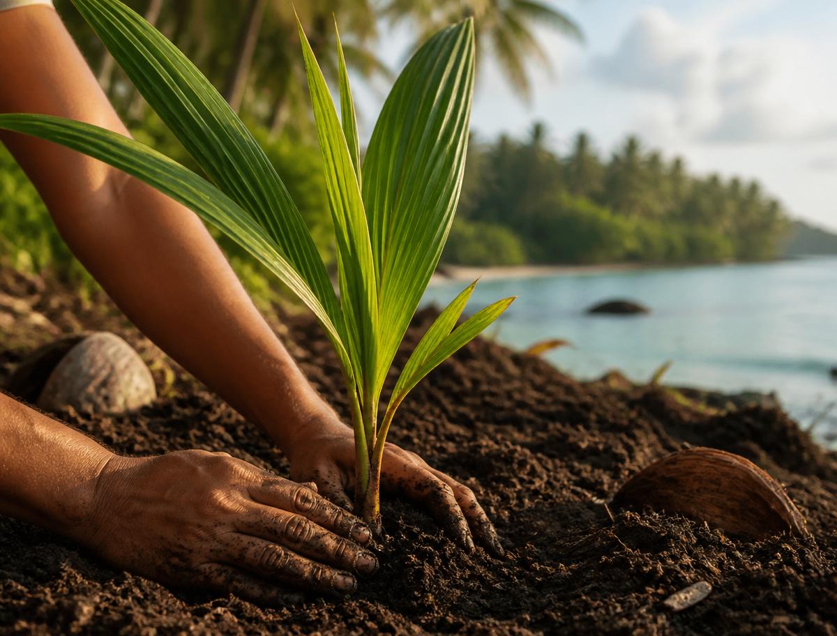 Plantation de cocotier